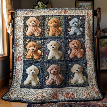 Colorful Poodle WY1303053CL Quilt