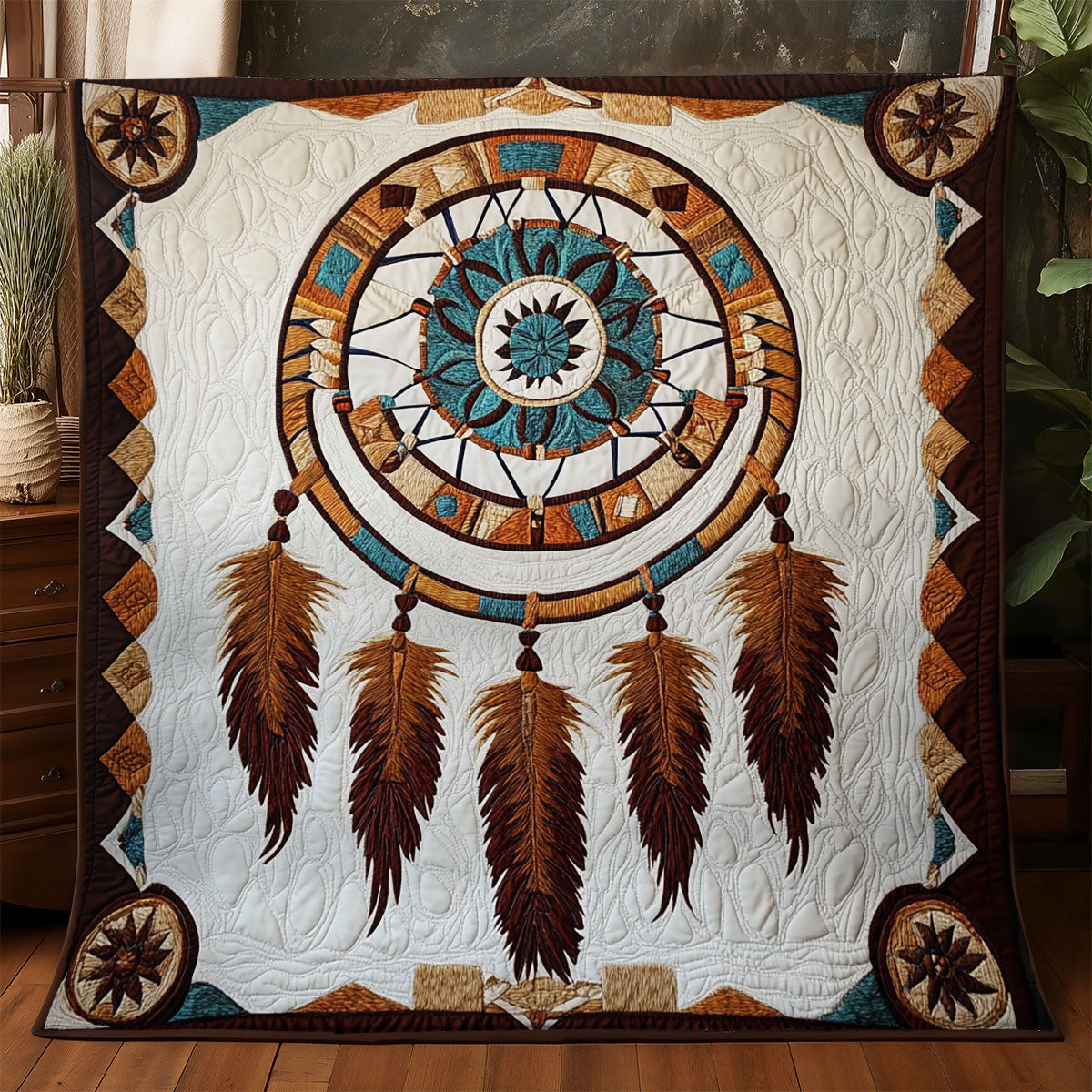 Native American Dreamcatcher WX1906028CL Quilt
