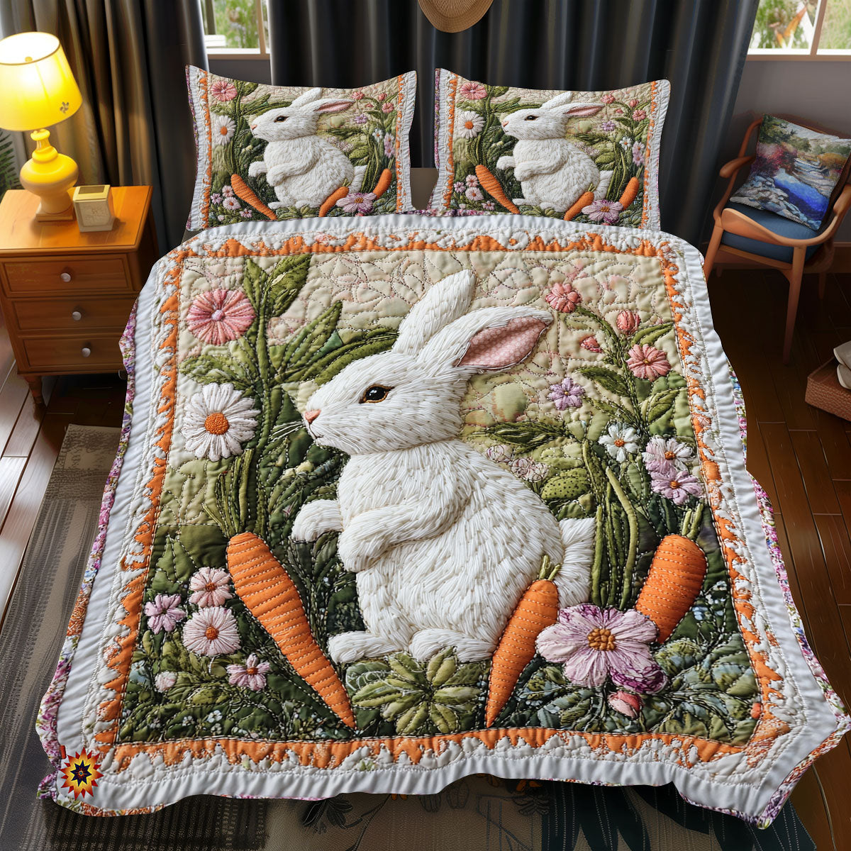 Carot Rabbit WX2612074CL Duvet Cover Set