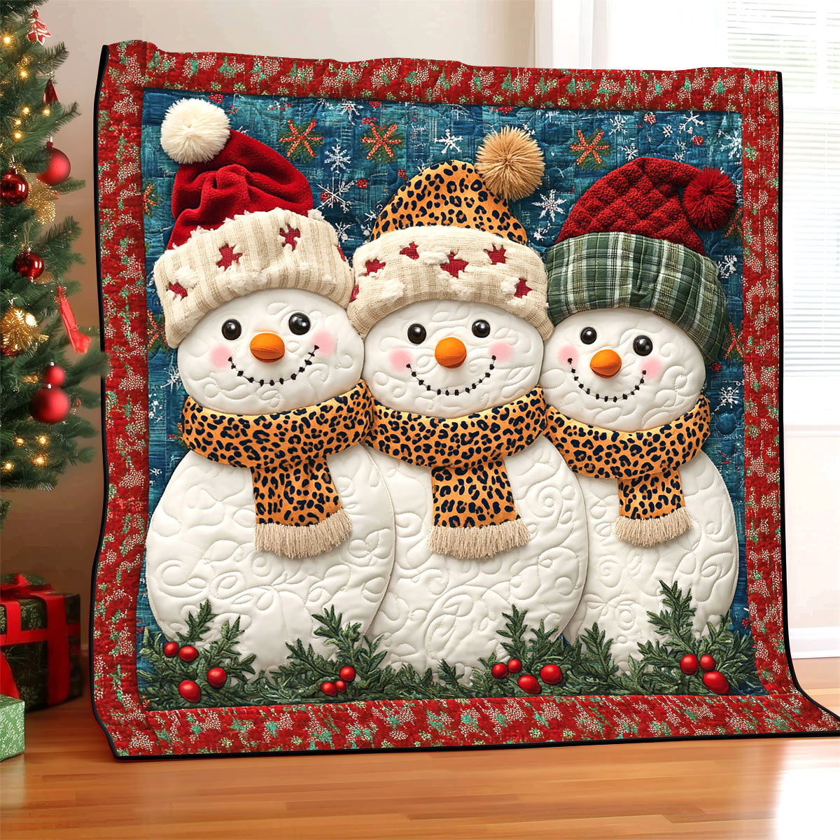Christmas Snowman Trio CW1411063CL Quilt