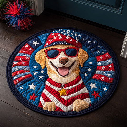 Golden Retriever WX2005026CL Quilted Round Mat