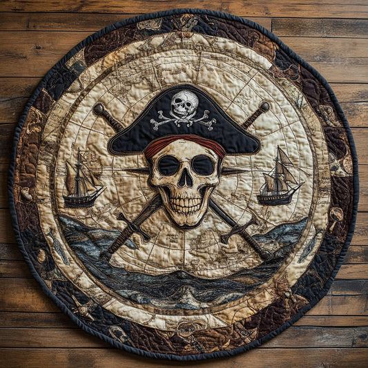 Skull And Salt Saga WN1207058CL Quilted Round Mat
