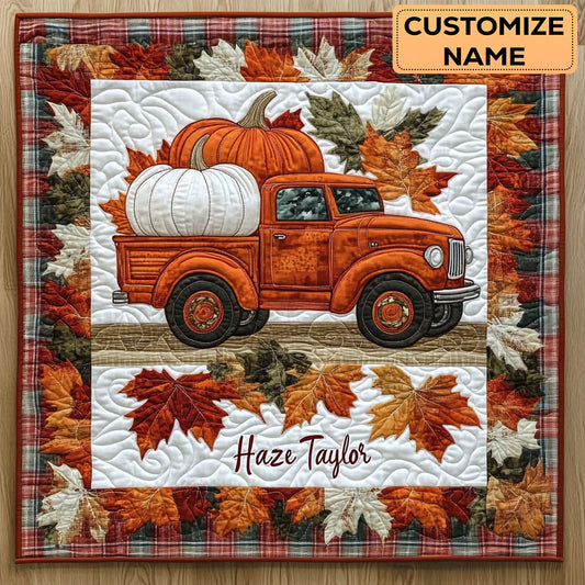 Golden Hay Truck WN2907052CL Personalized Baby Quilt