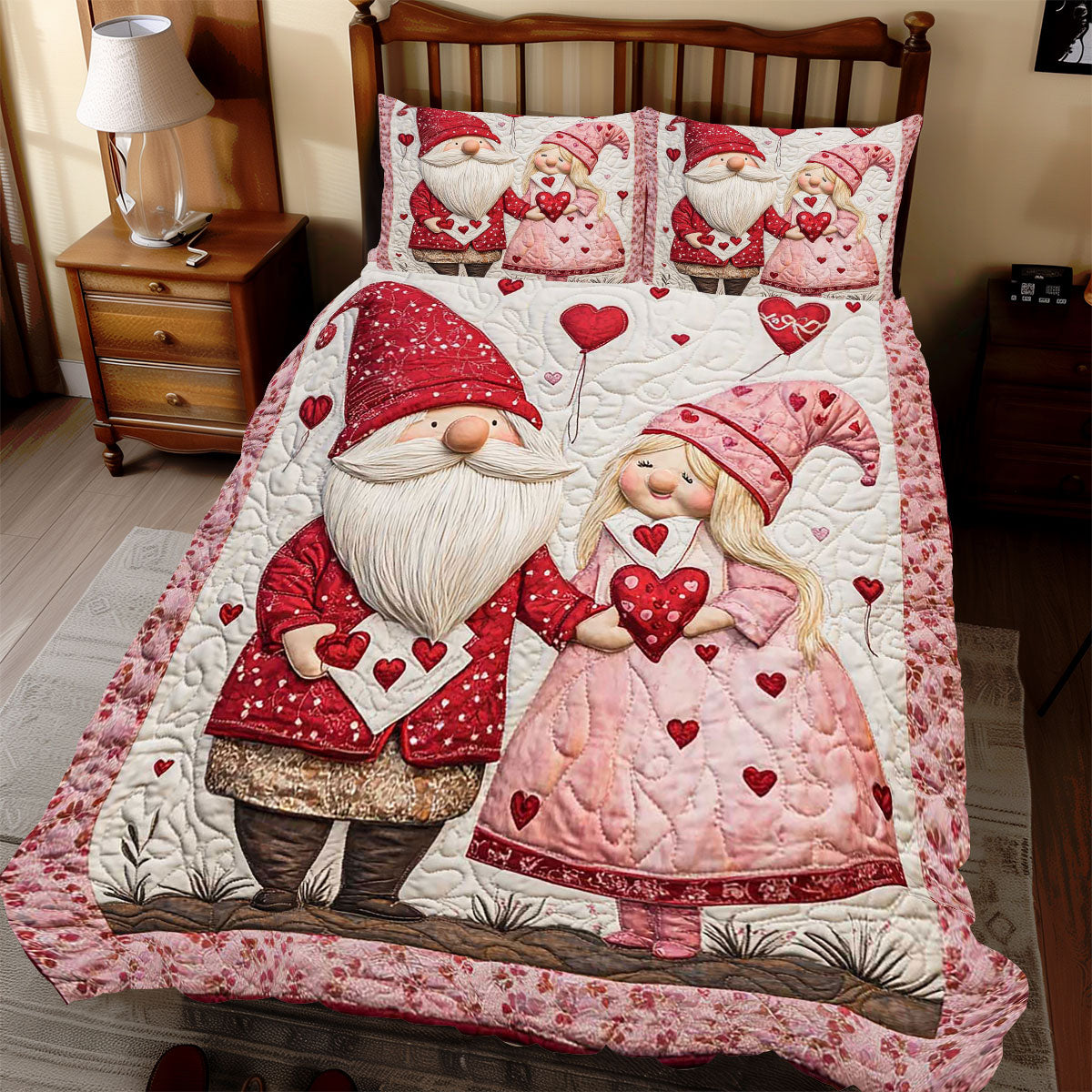 Gnome Couple Valentine WP1612035CL Duvet Cover Set