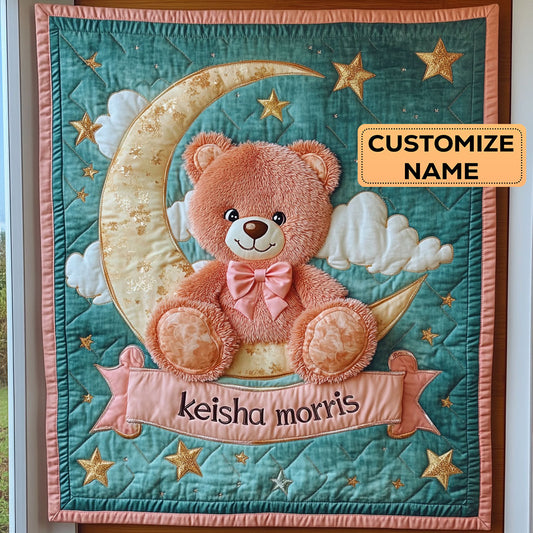 Peachy Hug CP1807023CL Personalized Baby Quilt