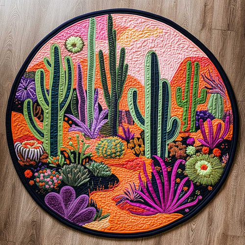 Cactus Bloom Valley WN2503008CL Quilted Round Mat