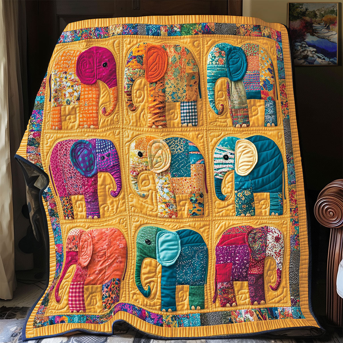 Elephant Patch CP0512137CL Quilt