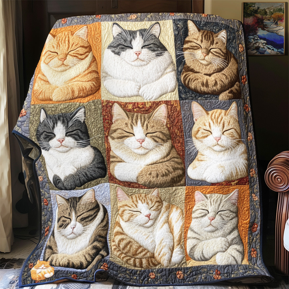 Cat Dreams YR2512044CL Quilt