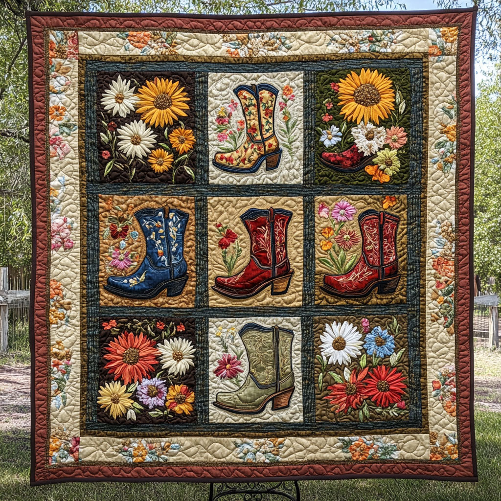 Patchwork Cowboy Boots WY2108058CL Quilt