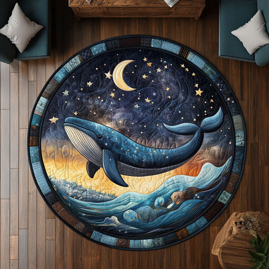 Moonlit Whale CW1401092CL Quilted Round Mat