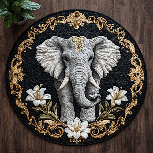 Heritage in Gold CM1405002CL Quilted Round Mat