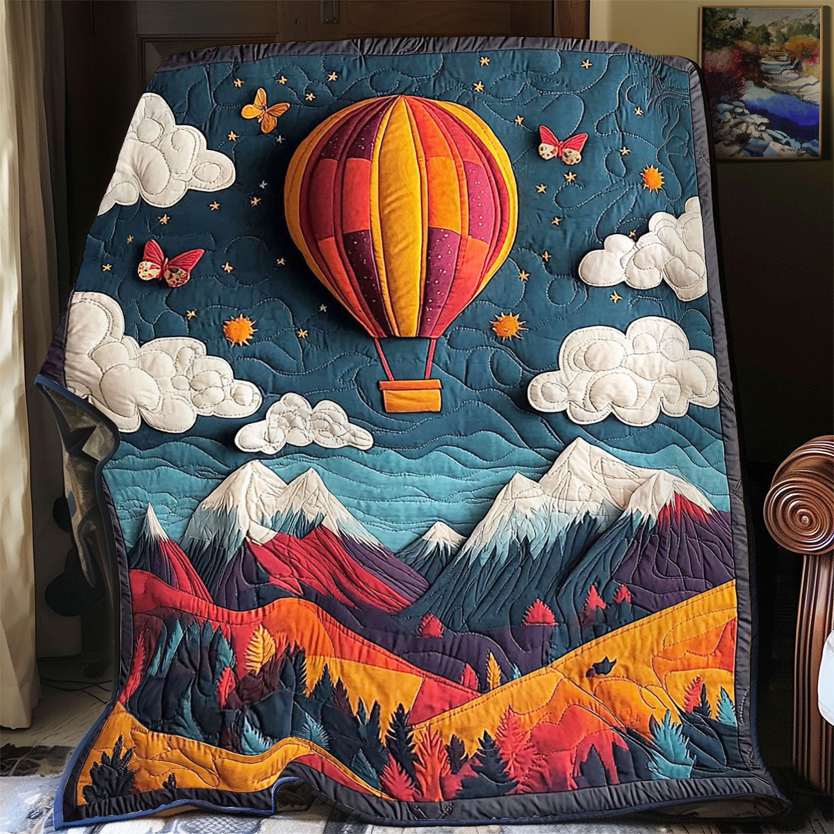 Ballon And Hill WY2103002CL Quilt