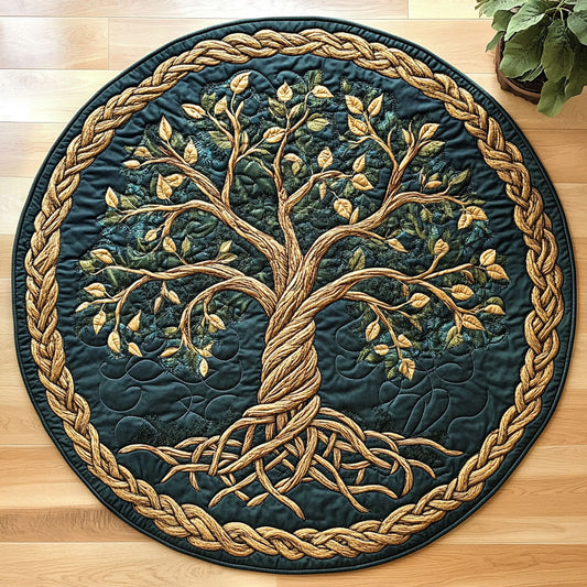 Tree of Life CW3005624CL Quilted Round Mat