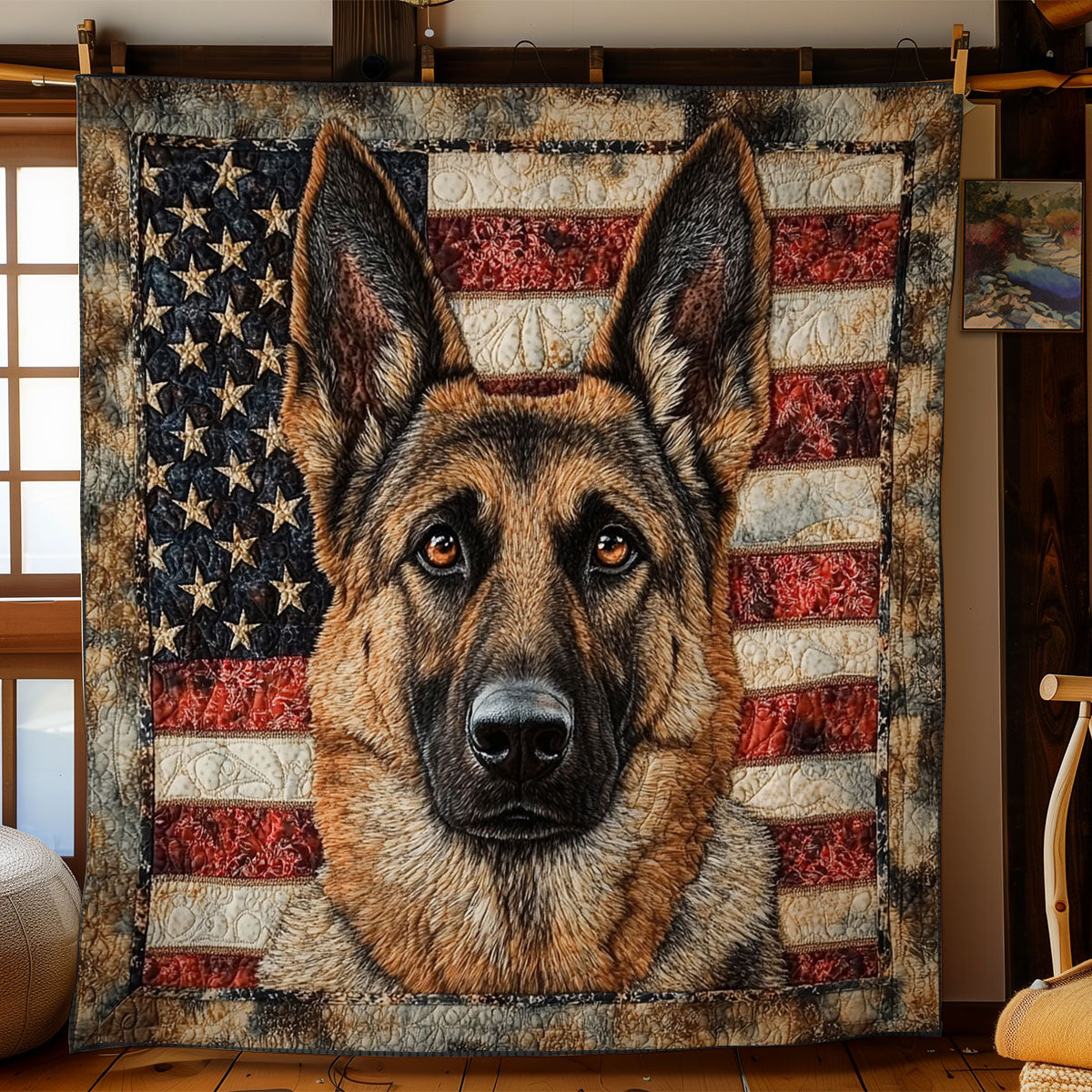 German Shepherd Duty WN1006041CL Quilt