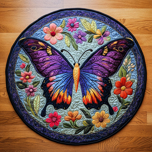 Colorful Butterfly CQ2805038CL Quilted Round Mat