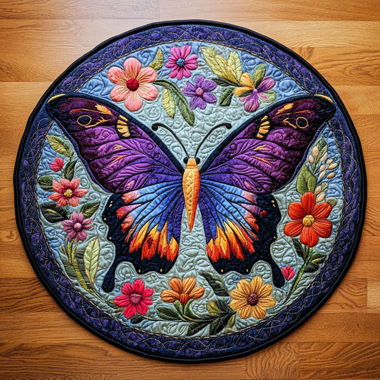 Colorful Butterfly CQ2805038CL Quilted Round Mat