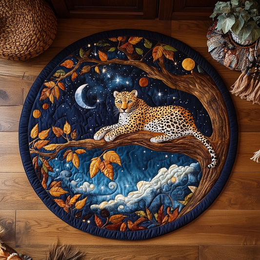 Mystic Feline Moonrise WY3006123CL Quilted Round Mat