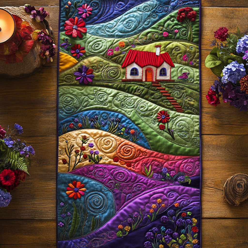 Flower Meadow Home WN1507015CL Quilted Table Runner