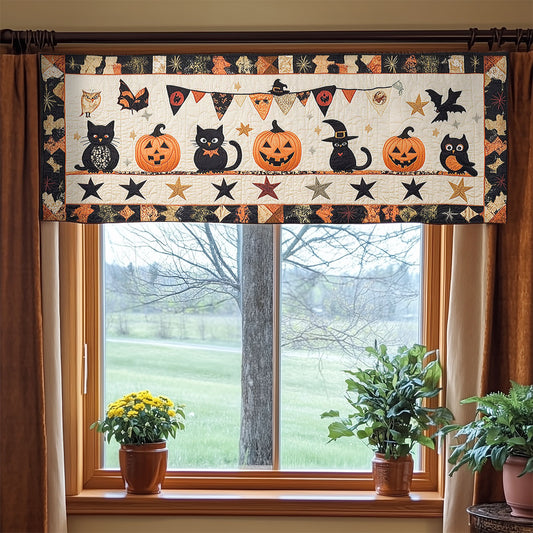 Little Pumpkin Pals WN0108021CL Quilted Valance