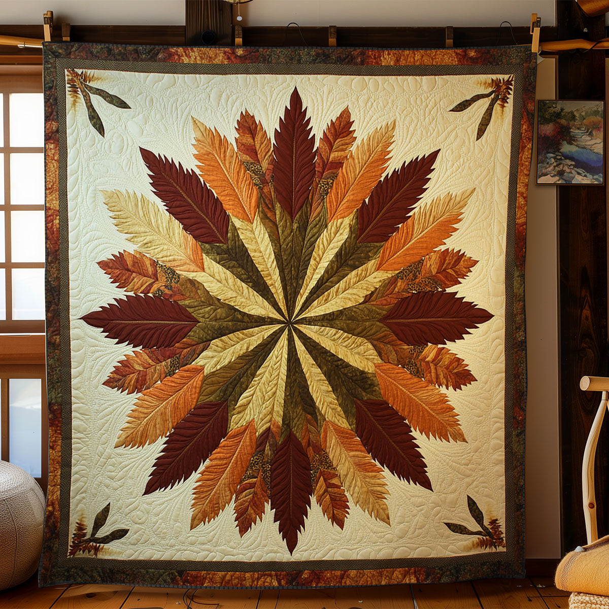 Leaf Sketch WN0707090CL Quilt