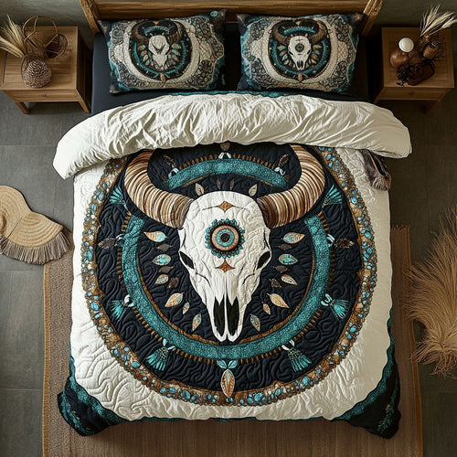 Native American Bull Skull WX1206028CL Duvet Cover Set