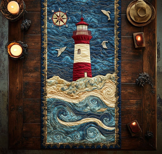 Harbor Haven CM2105042CL Quilted Table Runner