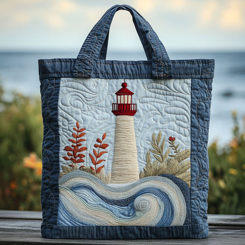 Lighthouse Ocean CW1301019CL Quilted Tote Bag