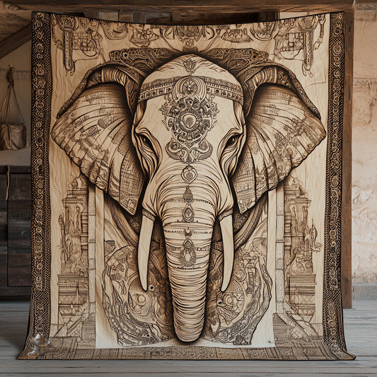 Elephant Into The Wild WU2410008CL Quilt