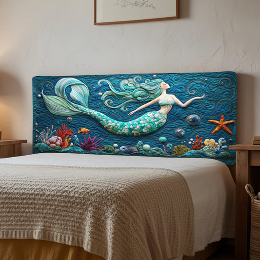 Dreamy Mermaid XR1212002CL Quilted Headboard Slipcover