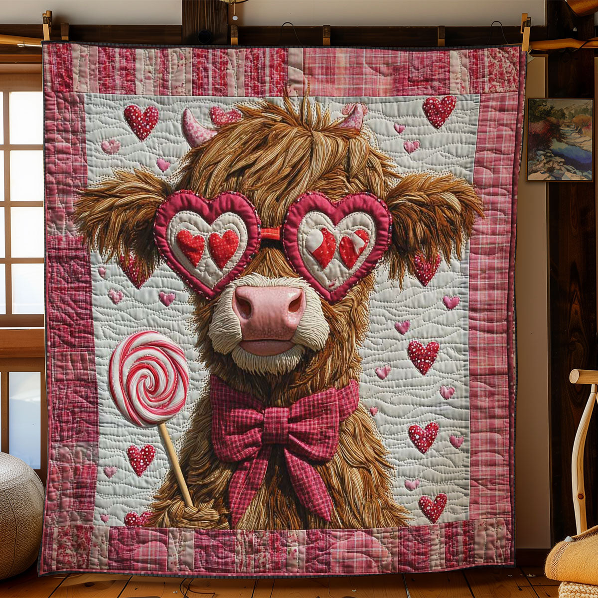 Highland Cow Love WN2612009CL Quilt