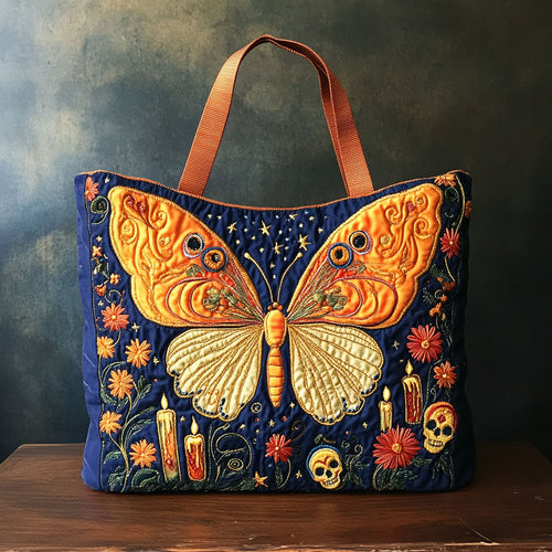 Butterfly Golden Dream CW0910039CL Quilted Tote Bag