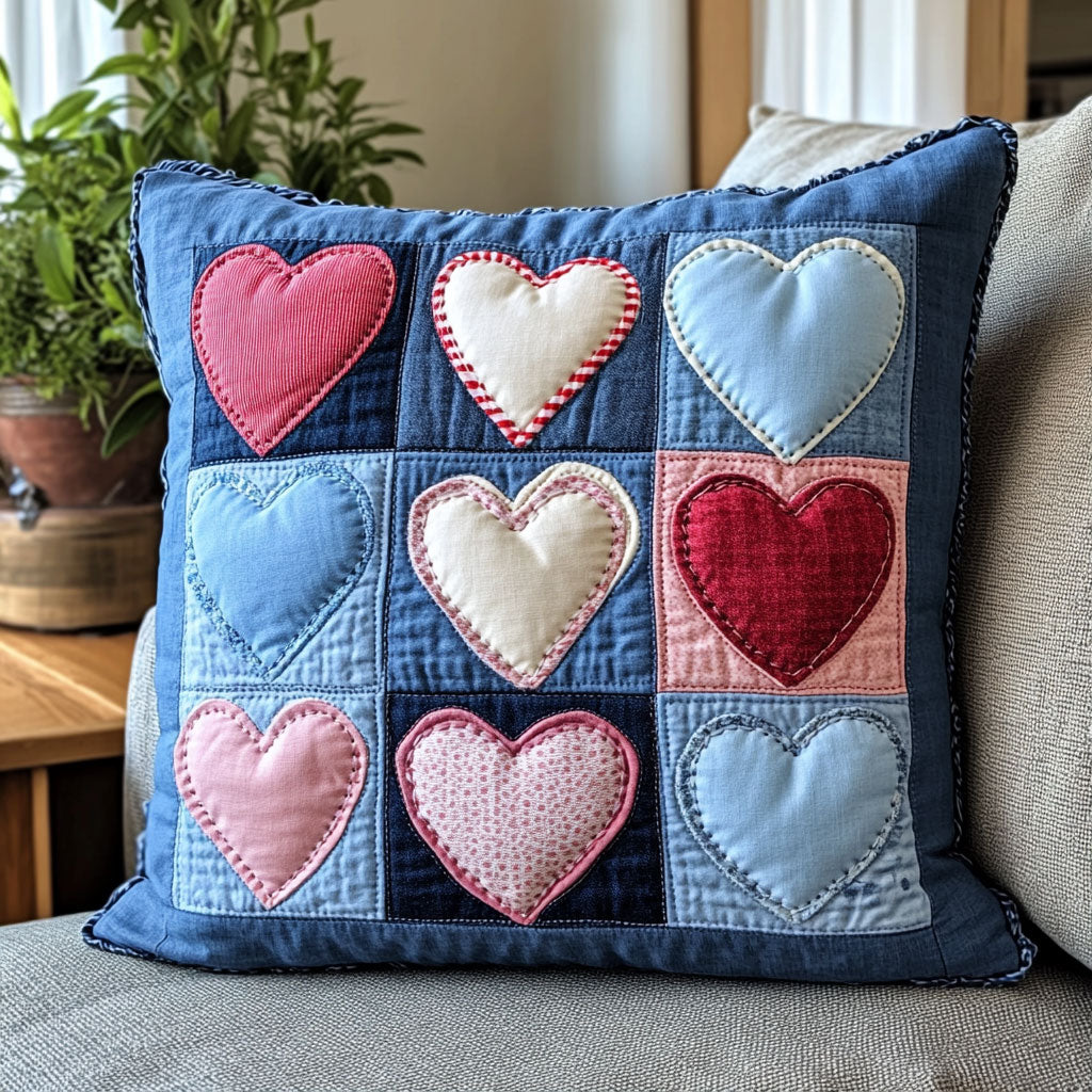 Heart Charm CW1501061CL Quilt Pillow Case