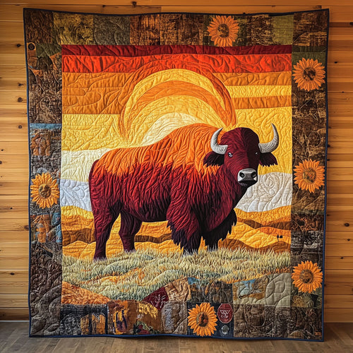 Sunset Bison CP0909024CL Quilt