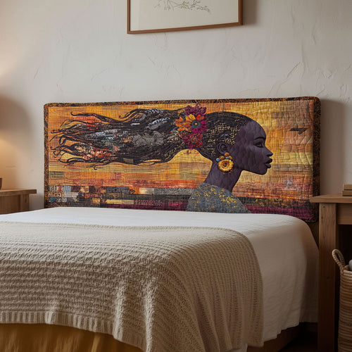 Sunrise African Woman WN2012084CL Quilted Headboard Slipcover