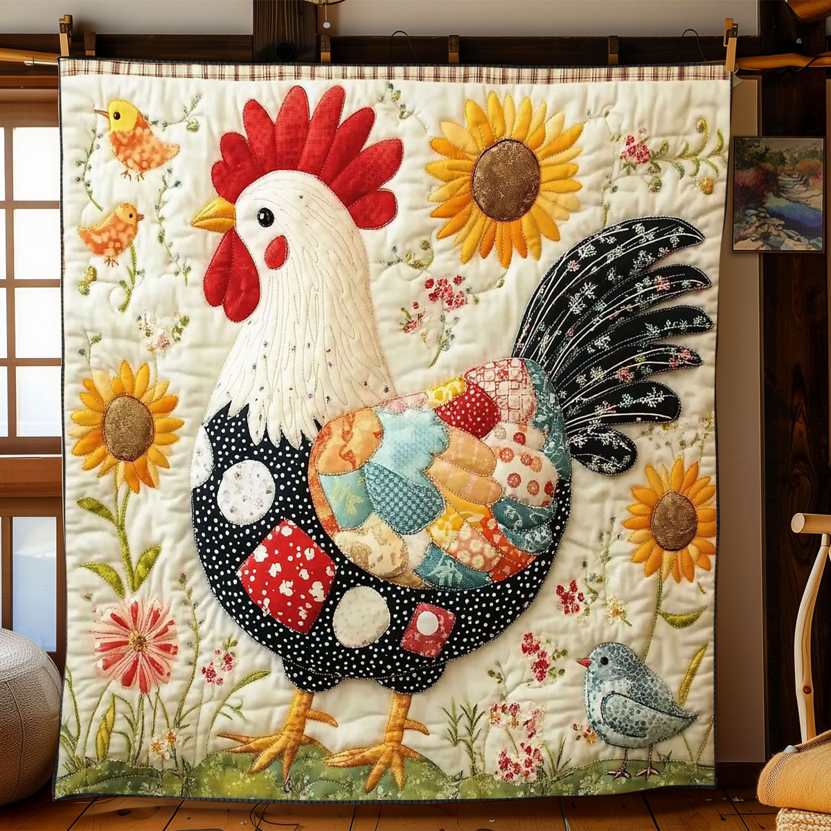 Chicken Charm WJ3012009CL Quilt