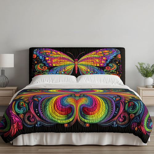Harmony Butterfly WN1912021CL Quilted Headboard Slipcover
