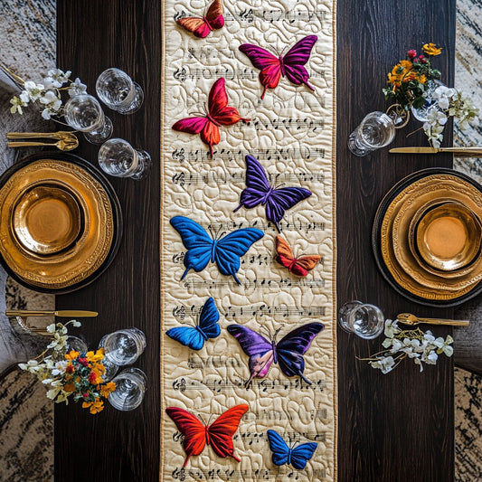 Butterfly Song CP0206075CL Quilted Table Runner