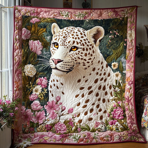White Leopard Blossom WY1408094CL Quilt