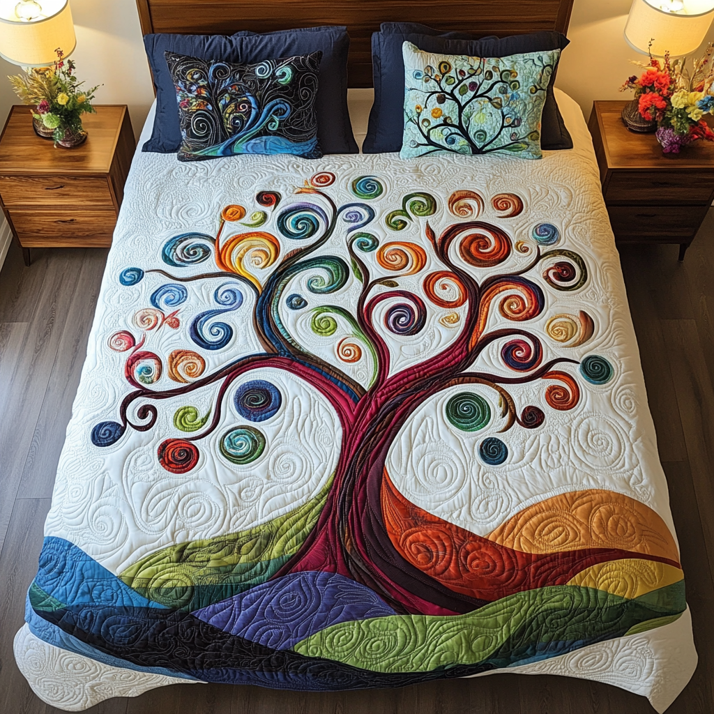 Colorful Harmony Tree YR1001024CL Duvet Cover Set