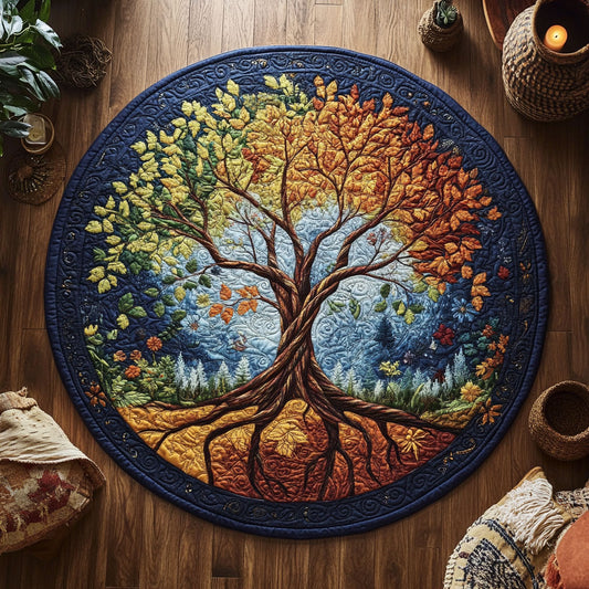 The Keeper Of Seasons WY1208057CL Quilted Round Mat