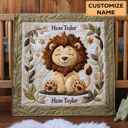 Lion Joy WN2907065CL Personalized Baby Quilt