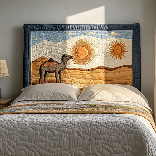 Camel Desert WJ1712006CL Quilted Headboard Slipcover