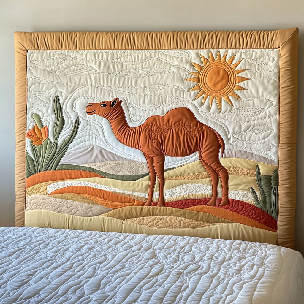 Camel WJ1712007CL Quilted Headboard Slipcover