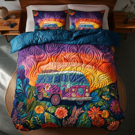 Camping Hippie Sunset WU2702019CL Duvet Cover Set