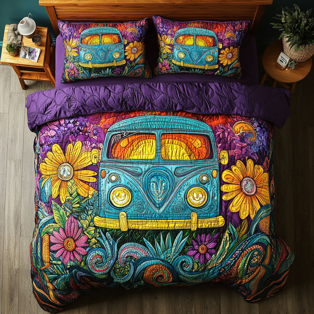 Camping Hippie Sunset WU2702022CL Duvet Cover Set