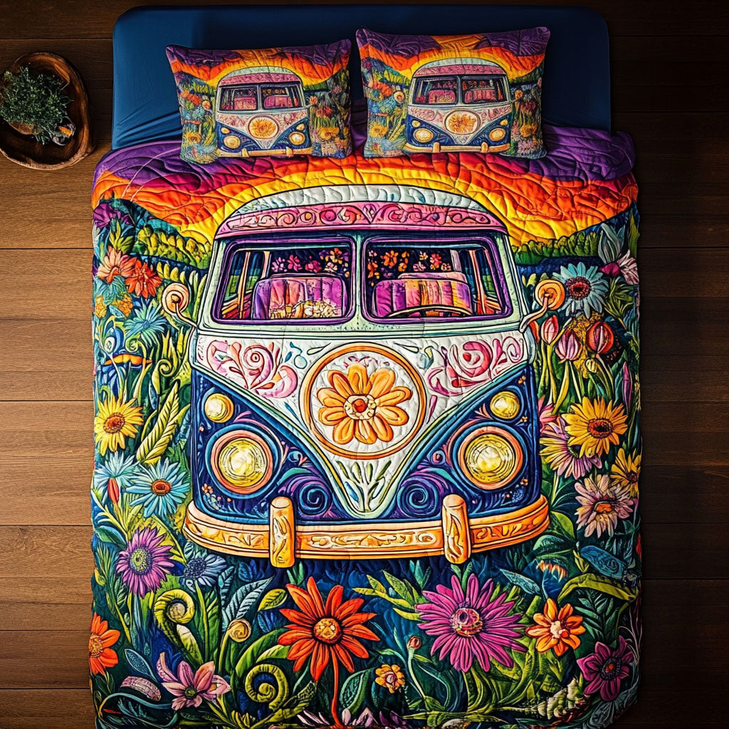 Camping Hippie Sunset WU2702023CL Duvet Cover Set