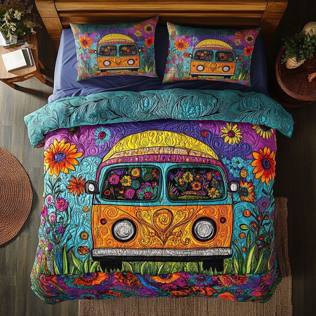 Camping Hippie Sunset WU2702025CL Duvet Cover Set