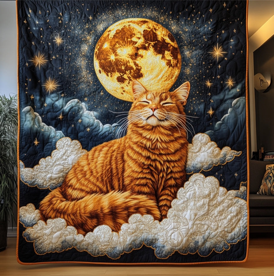 Cat Adore The Moon WU0401072CL Quilt