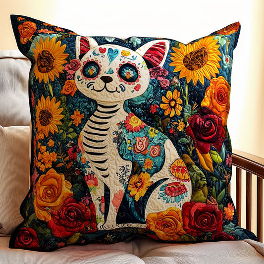 Cat Day Of The Dead WX0303112CL Quilt Pillow Case