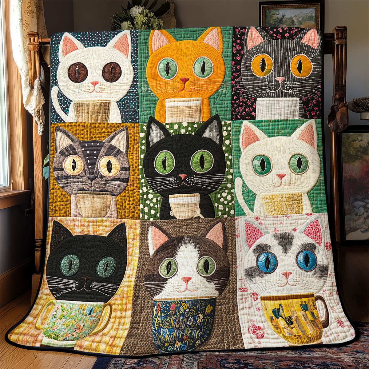 Catnip & Teacups YR0602027CL Quilt